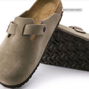 Birkenstock Boston Suede Clogs : NWT, Taupe, 40, Narrow